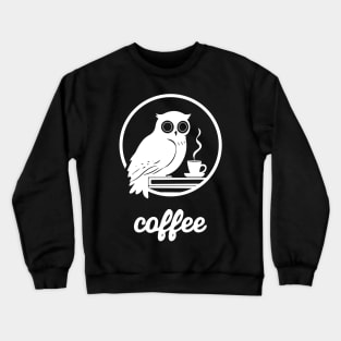 Owl Coffee And Books Crewneck Sweatshirt